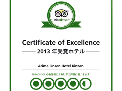 TripAdvisorより表彰いただきました！